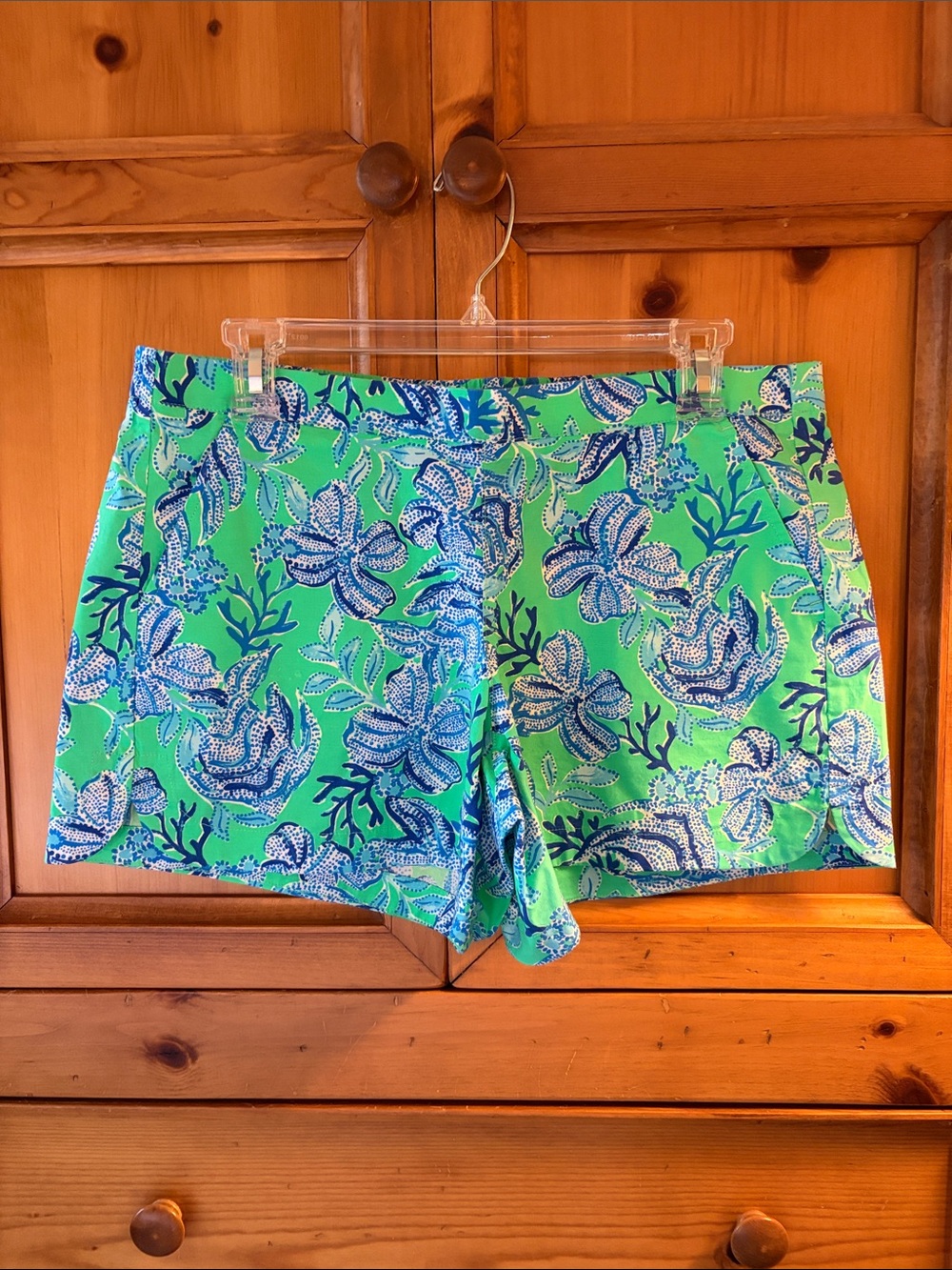 Lilly Pulitzer Ocean View Shorts Cabana Green Keepin It Reel